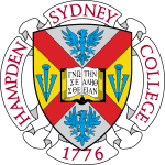 the Hampden-Sydney College full color banner and shield, its coat of arms