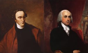 historic paintings of Patrick Henry and James Madison, side by side