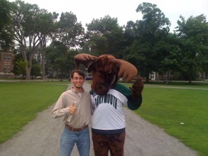 Henry with the Dartmouth mascot