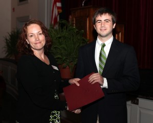 Associate Dean of Academic Support Christa Fye with James Hughes '14