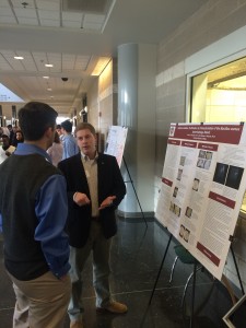 Travis Goodloe '16 presents his work on BlakeE, a phage of Bacillus cereus discovered on the H-SC campus.