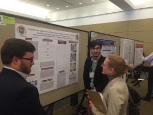 Ferrante and Brandt presenting at the undergraduate poster session, where over 250 students from across the nation and several countries presented their research