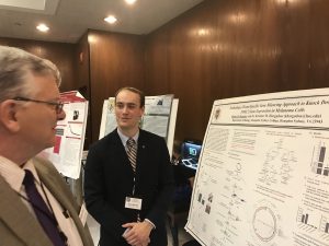 Brant presenting his research poster