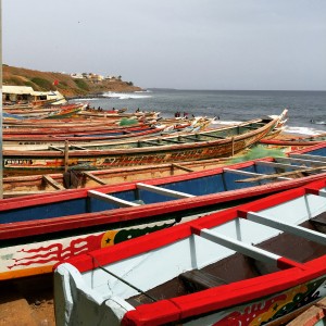 Fishing boats in the village Yoff