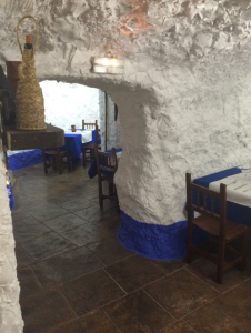 Roman Caves converted in to a dining area