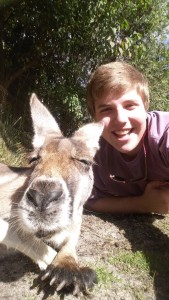 Myself with a kangaroo