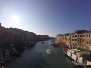 Overlooking the canals in Venice.