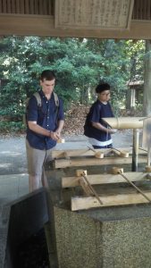 Meijijingu Shrine- purifying my hands before entering.