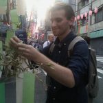 Making a wish at the Tanabata Festival.