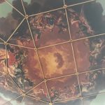 The ceiling of the Sheldonian Theatre where all Oxford students graduate.