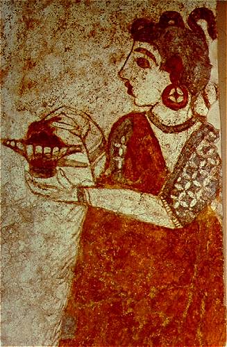 Priestess fresco, Akrotiri