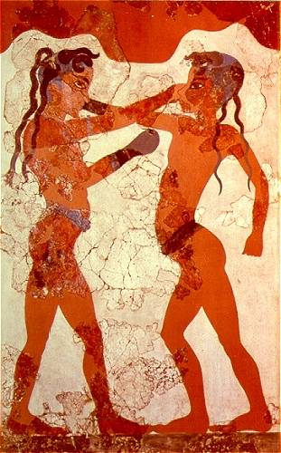 Boxing Boys fresco, Akrotiri
