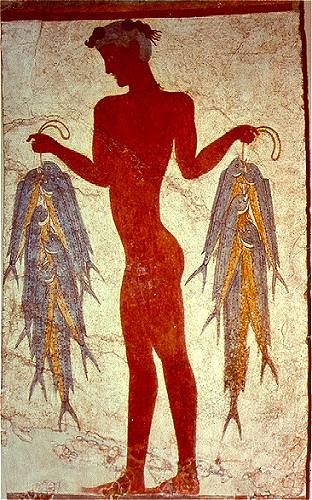 Fisherman fresco, Akrotiri